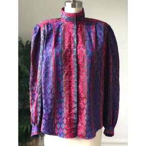 Lady Manhattan Jewel Tone Blouse (Size 10)
